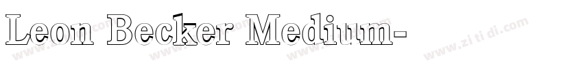 Leon Becker Medium字体转换